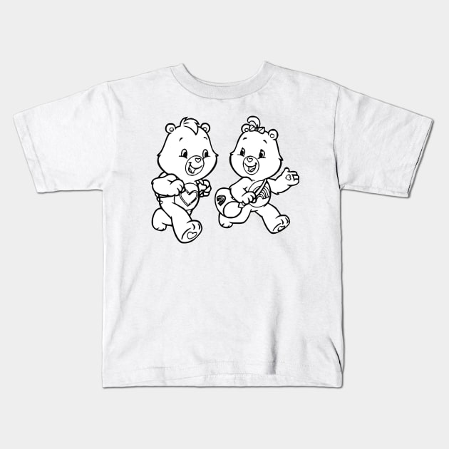 Care Bear with jogging Kids T-Shirt by SDWTSpodcast